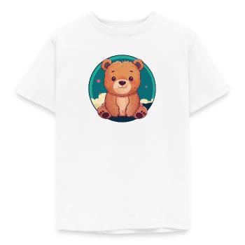 Baer Waldbewohner - Kinder T-Shirt - Weiß - Vorne - AI Model Kid Male (0cm)