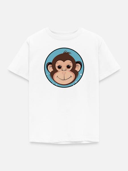Affe Zootier Wildnis - Kinder T-Shirt - Weiß