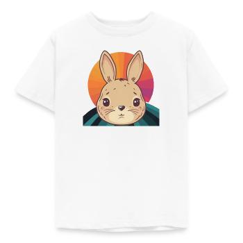 Hasenzahn Hoppelhase Hase - Kinder T-Shirt - Weiß - Vorne - AI Model Kid Male (0cm)