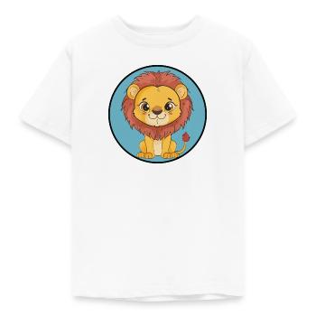 Loewe Leo - Kinder T-Shirt - Weiß - Vorne - AI Model Kid Male (0cm)