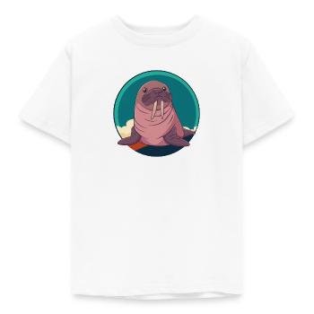 Morse, Lion de mer, Créatures marines - T-shirt Enfant - blanc - Devant - AI Model Kid Male (0cm)
