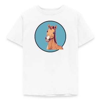 Poney Ferme Cheval Chevaux - T-shirt Enfant - blanc - Devant - AI Model Kid Male (0cm)