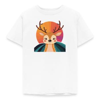 Hirsch Waldbewohner - Kinder T-Shirt - Weiß - Vorne - AI Model Kid Male (0cm)