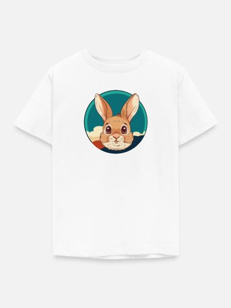 Hasenzahn Hoppelhase Häschen - Kinder T-Shirt - Weiß