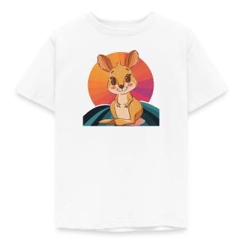 Kaenguru Sydney Beuteltier - Kinder T-Shirt - Weiß - Vorne - AI Model Kid Male (0cm)
