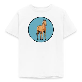 Chevaux Cavalier de fumier de cheval - T-shirt Enfant - blanc - Devant - AI Model Kid Male (0cm)