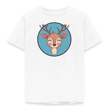 Hirsch Rehkitz - Kinder T-Shirt - Weiß - Vorne - AI Model Kid Male (0cm)