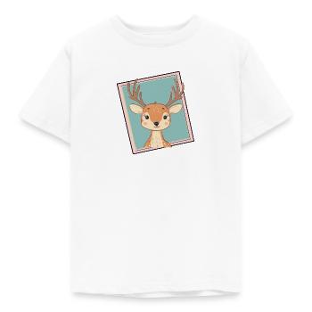 Cerf Orignal Bois de cerf - T-shirt Enfant - blanc - Devant - AI Model Kid Male (0cm)