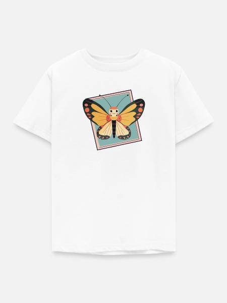 Butterfly Schmetterling - Kinder T-Shirt - Weiß