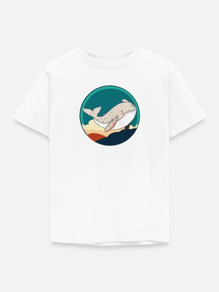 Meeresleben Wal - Kinder T-Shirt - Weiß