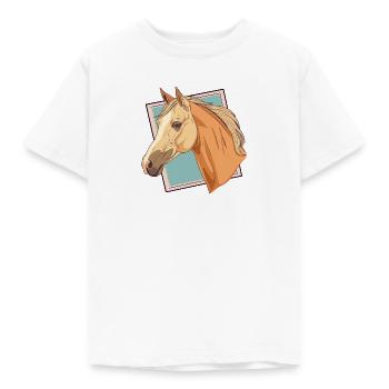 Pferd Pferdemist Reiter - Kinder T-Shirt - Weiß - Vorne - AI Model Kid Male (0cm)