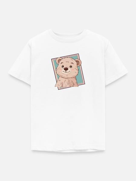 Baer Waldtier Eisbär - Kinder T-Shirt - Weiß