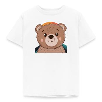 Baer Grizzly Baeren - Kinder T-Shirt - Weiß - Vorne - AI Model Kid Male (0cm)
