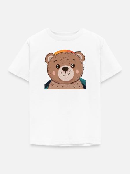 Baer Grizzly Baeren - Kinder T-Shirt - Weiß