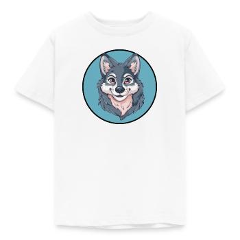 Wolves Full Moon - Kids' T-Shirt - white - Front - AI Model Kid Male (0cm)