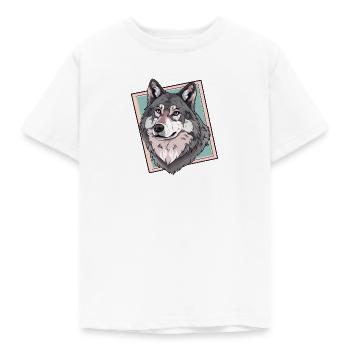 Loup Loup-Garou Husky - T-shirt Enfant - blanc - Devant - AI Model Kid Male (0cm)