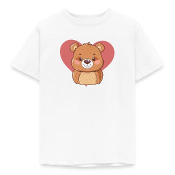 Baer Braunbär Teddybär - Kinder T-Shirt - Weiß - Vorne - AI Model Kid Male (0cm)