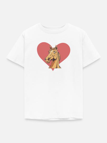 Pferd Pferdemist - Kinder T-Shirt - Weiß