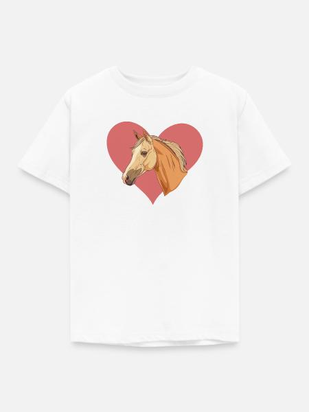 Pferde Ponyhof - Kinder T-Shirt - Weiß