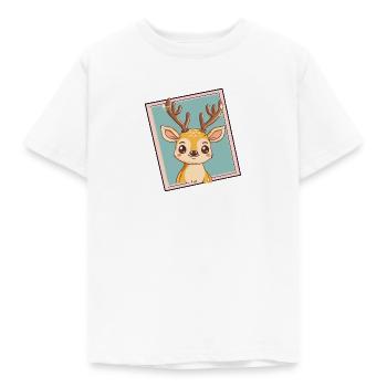 Hirschgeweih Hirschjagd - Kinder T-Shirt - Weiß - Vorne - AI Model Kid Male (0cm)