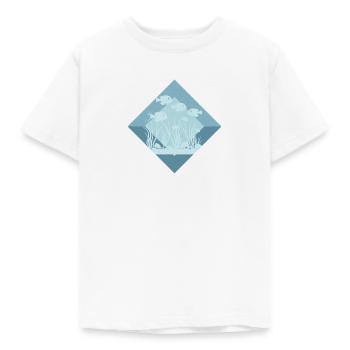 Aquarium Wasser - Kinder T-Shirt - Weiß - Vorne - AI Model Kid Male (0cm)