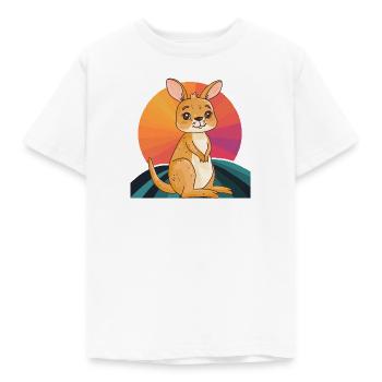 Kaenguru Kangaroo Melbourne - Kinder T-Shirt - Weiß - Vorne - AI Model Kid Male (0cm)