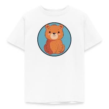 Baer Braunbär Grizzly - Kinder T-Shirt - Weiß - Vorne - AI Model Kid Male (0cm)