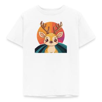 Bois de cerf Cerf Fauve - T-shirt Enfant - blanc - Devant - AI Model Kid Male (0cm)