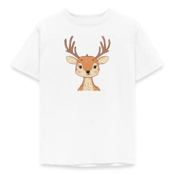 Hirsch Rehkitz - Kinder T-Shirt - Weiß - Vorne - AI Model Kid Male (0cm)