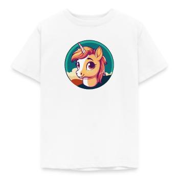 Einhorn Unicorn Pony - Kids' T-Shirt - white - Front - AI Model Kid Male (0cm)