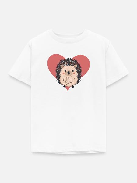 Igel Dornig Herbst - Kinder T-Shirt - Weiß