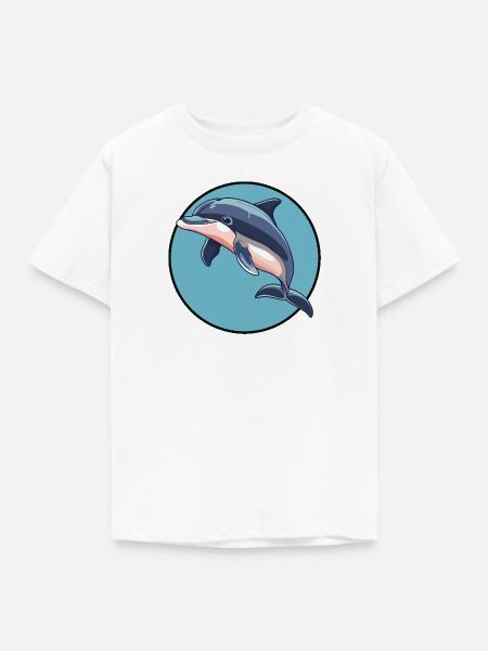 Delfin Delfine - Kinder T-Shirt - Weiß