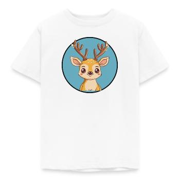 Hirschgeweih Elch Hirschjagd - Kinder T-Shirt - Weiß - Vorne - AI Model Kid Male (0cm)