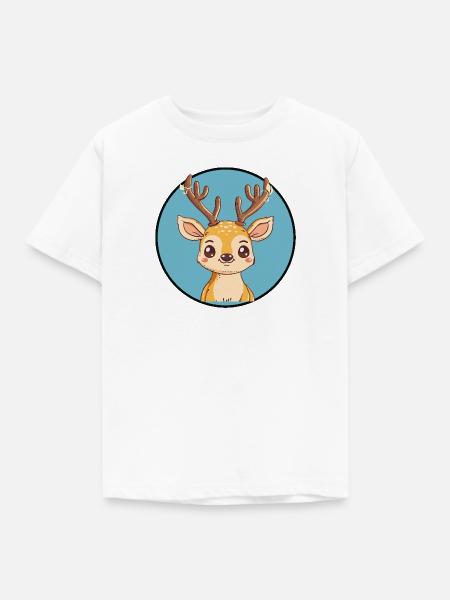 Hirschgeweih Elch Hirschjagd - Kinder T-Shirt - Weiß