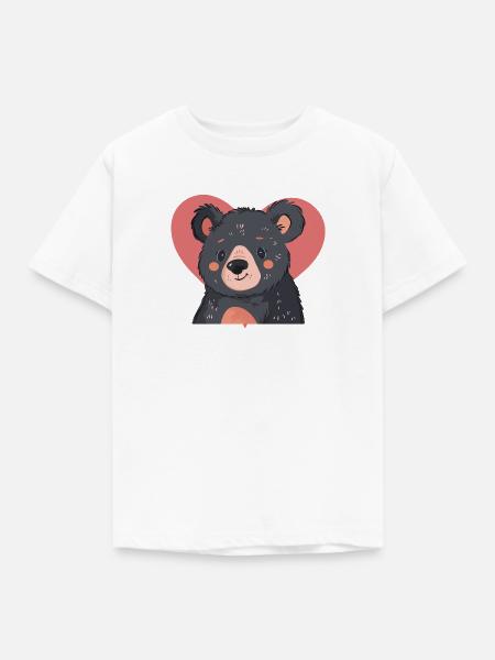 Baer Grizzly - Kinder T-Shirt - Weiß