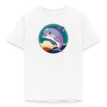 Delfin Delfine - Kinder T-Shirt - Weiß - Vorne - AI Model Kid Male (0cm)