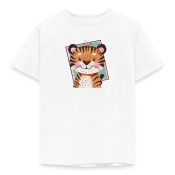 Tiger Katzen Wild Cat - Kinder T-Shirt - Weiß - Vorne - AI Model Kid Male (0cm)