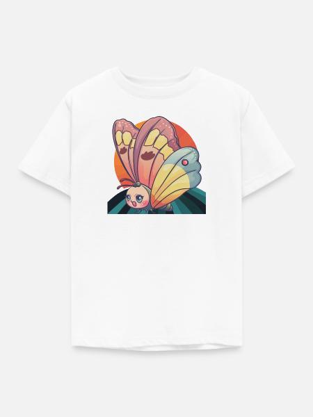 Schmetterling Schmetterlinge A - Kinder T-Shirt - Weiß