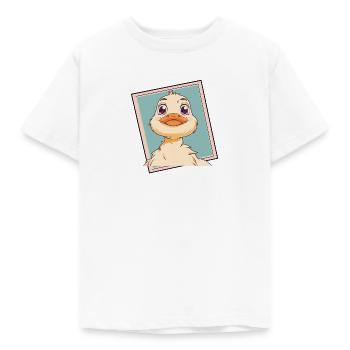 Schnabel Quak Entchen - Kinder T-Shirt - Weiß - Vorne - AI Model Kid Male (0cm)