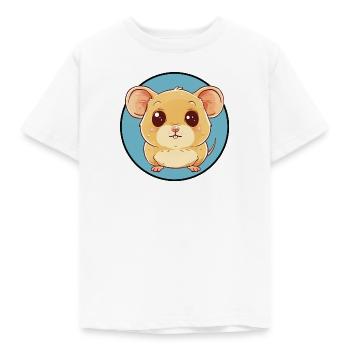Muis - Kinderen T-shirt - wit - Voor - AI Model Kid Male (0cm)