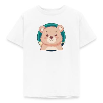 Baer Teddybär Waldtier - Kinder T-Shirt - Weiß - Vorne - AI Model Kid Male (0cm)