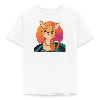 Kaenguru Sydney - Kinder T-Shirt - Weiß - Vorne - AI Model Kid Male (0cm)