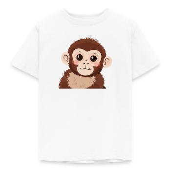 Monkey Monkey - Kids' T-Shirt - white - Front - AI Model Kid Male (0cm)