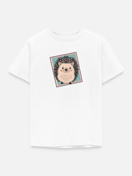Igel Stachel Dornig - Kinder T-Shirt - Weiß