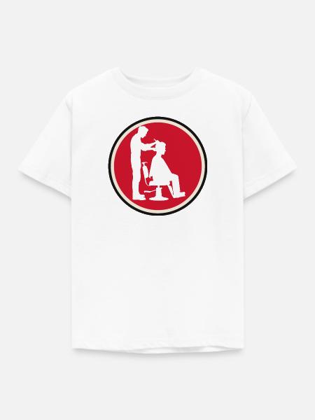 Friseur Frisör Haarschnitt - Kinder T-Shirt - Weiß