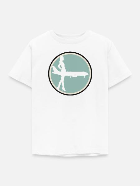 Flugbegleiter Stewardess - Kinder T-Shirt - Weiß