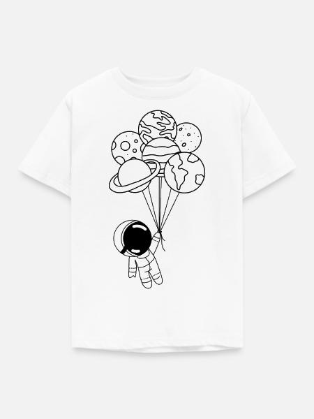 Spaceman - Kinder T-Shirt - Weiß