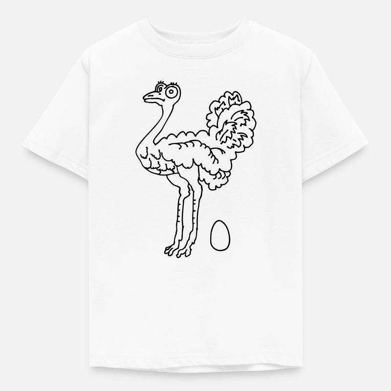 Strauß - Kinder T-Shirt - Weiß
