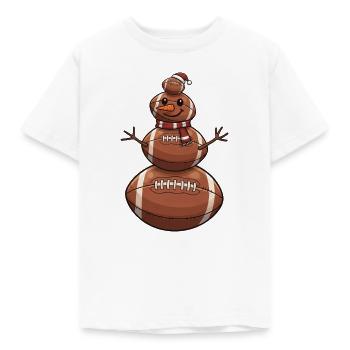 Football dessin animé bonhomme de neige - T-shirt Enfant - blanc - Devant - AI Model Kid Male (0cm)