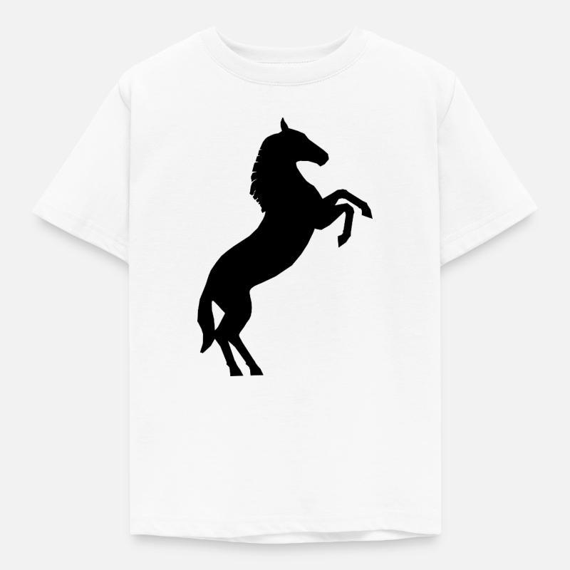 Pferd - Kinder T-Shirt - Weiß